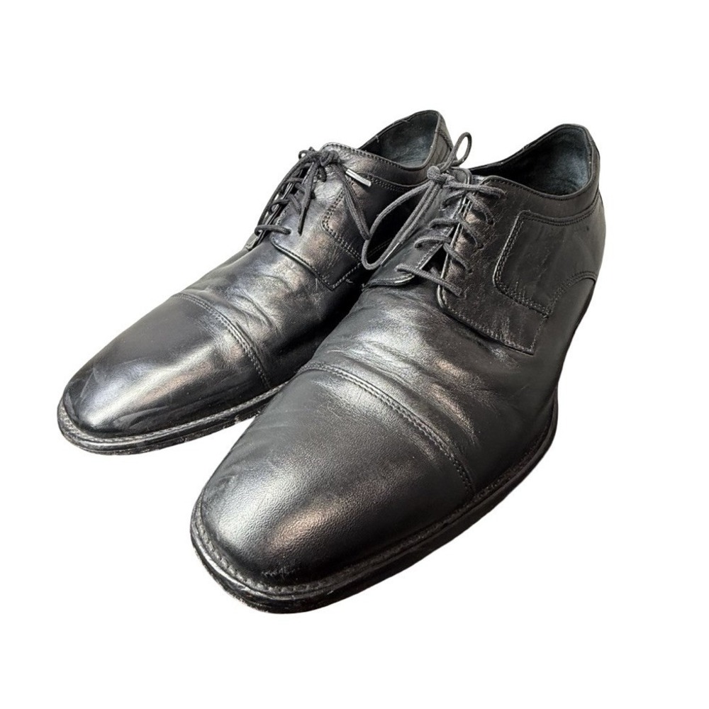 Murphy Johnston & Murphy Black Leather Cap Toe Oxford Dress Shoes Men's 12W